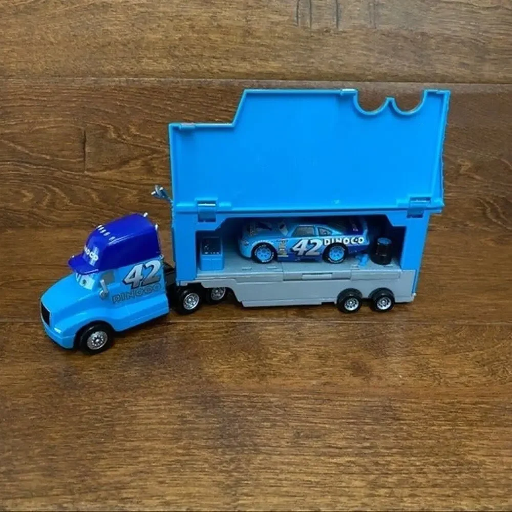 DISNEY PIXAR Cars Vintage Dinoco Cal Weathers Hauler Semi Truck 42 - Picture 2 of 9